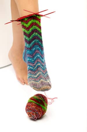 Patrón Chevron Striped Sock