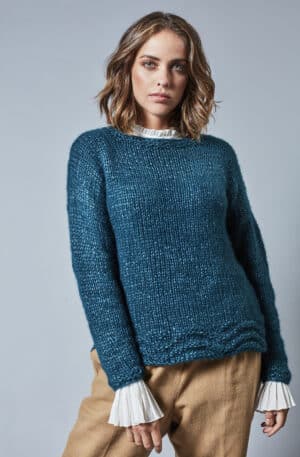 Patrón Tatiana Sweater by Mary Lou Egan para Amano Yarns